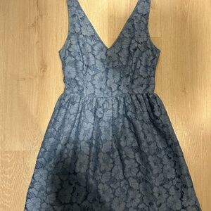 Blue Lace Sleeveless Dress